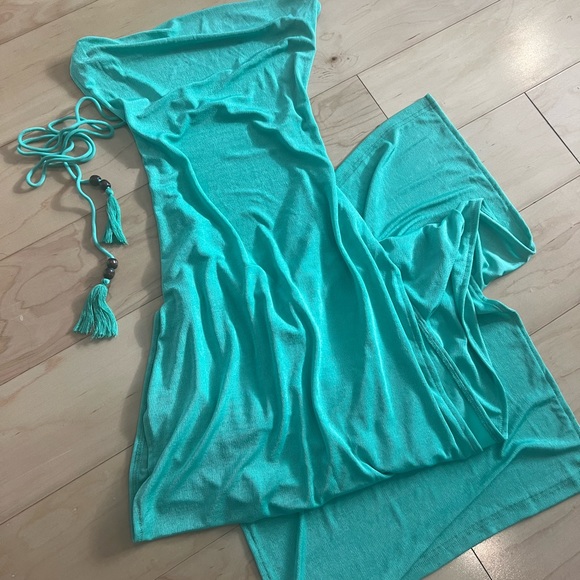 MINT slinky beach cover up / dress - Picture 5 of 5